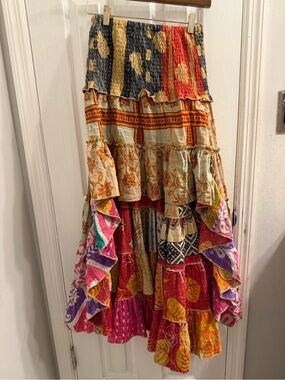 Tiered Kantha Patchwork High-Low Top or Skirt